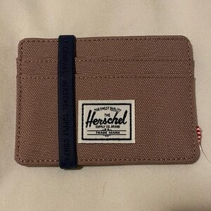 NWT Herschel Supply Company rose/tan Card Holder